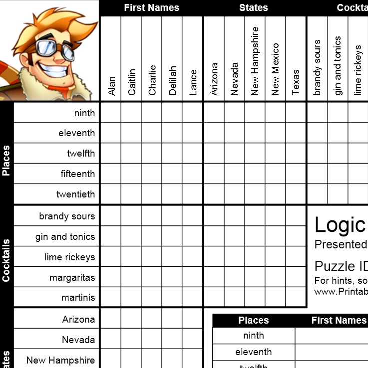 Logic Puzzle Printable Free Customize and Print