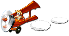 Puzle Baron flying his plane