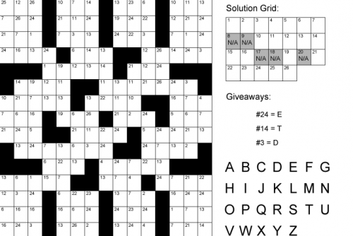 Printable Clueless Crosswords